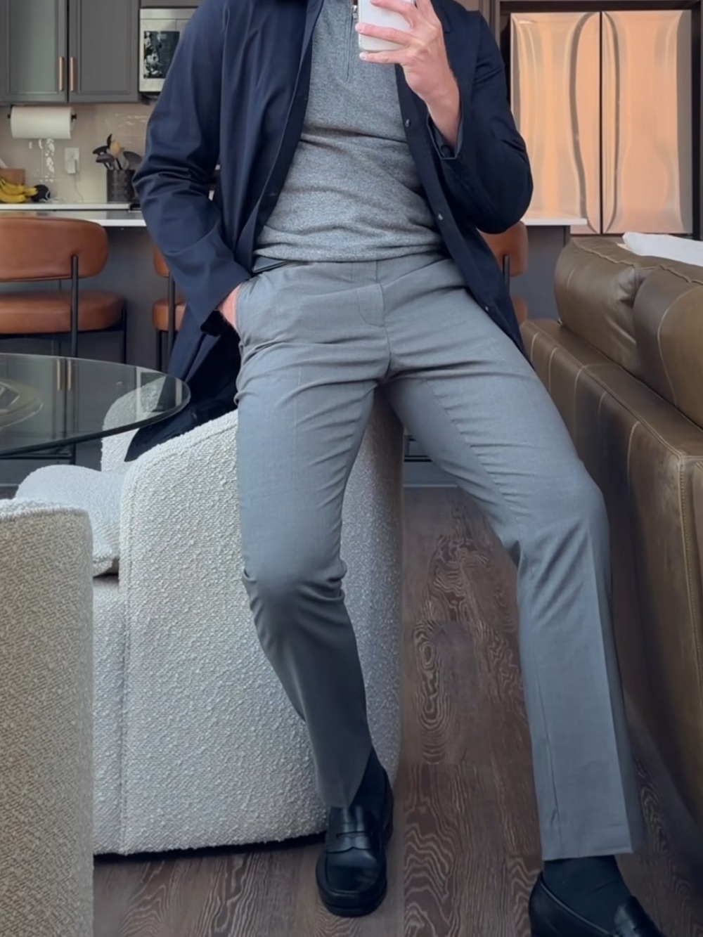 Mexx Grey flat front Dress Pants